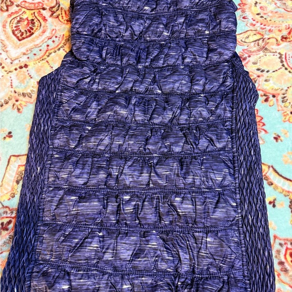 Workshop Republic/ Navy w Dark Purple vibes- Workshop Texured Puffer Vest  Sz Sm - Picture 5 of 16